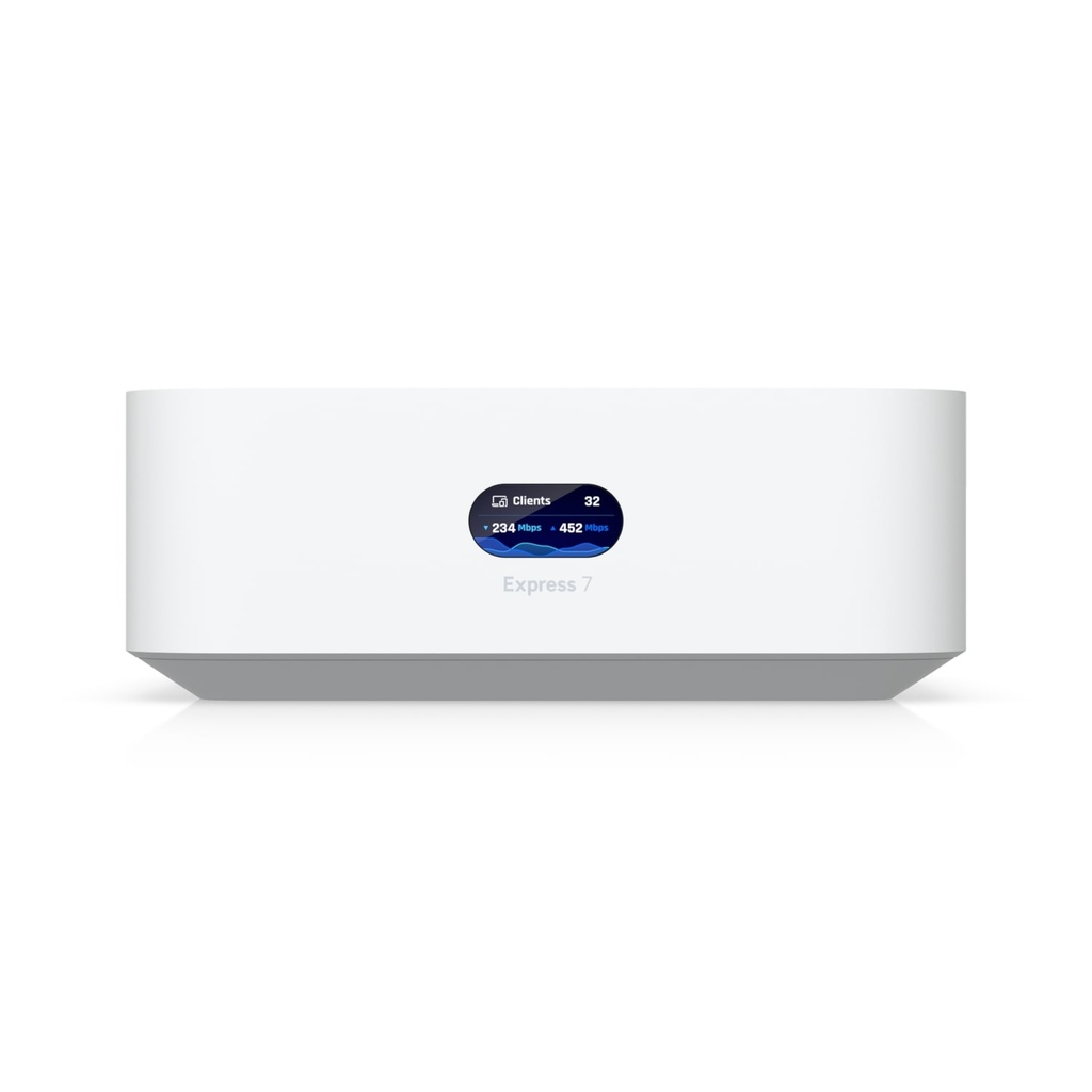 NHU-UX7 Ubiquiti UniFi Express 7, Mesh-scalable, Super-compact 10G Cloud Gateway, Integrated WiFi 7 With 6 GHz support, 140 m² Coverage