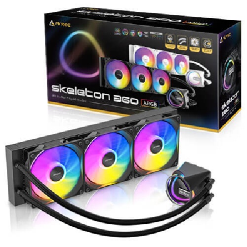 CFA-SKELETON360ARGB Antec Skeleton 360 ARGB, All-in-One Liquid Cooler, 360mm, PWM ARGB fans, 2000RPM, 72.29CFM, ≤32dB, Intel/AMD support, aluminum radiator, 3Y warranty
