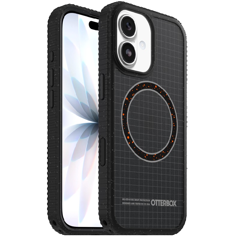 MPA-77-99396 OtterBox Sole Apple iPhone 17 (6.3') Night Raid Case Black - (77-99396), DROP+ 5X Military Standard, Raised Edges, Camera Control, 7 Years Warranty