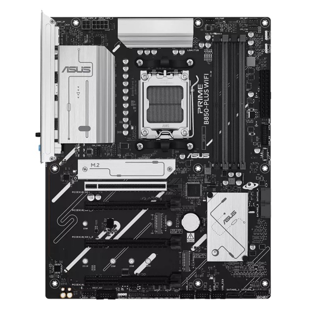MBA-B850-PLUS-WFII-CSM ASUS AMD PRIME B850-PLUS WIFI-CSM (AM5) ATX Motherboard, DDR5 256GB, 1x PCIe 5.0 x16, 3x M.2 slots, 4x SATA, Wi-Fi 6E, 2.5Gb LAN, 1x HDMI, 1x DP