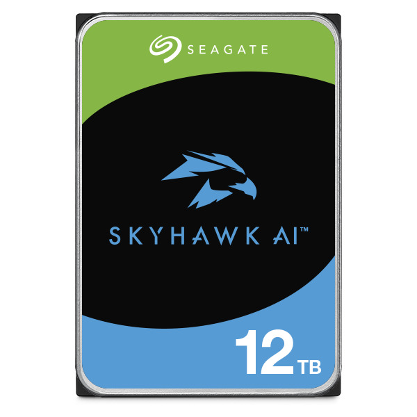 HASEA12TB-SHAIV2562 Seagate 12TB 3.5' SkyHawk AI Surveillance SATA HDD 256MB Cache, 7200RPM, 24x7 workload, DVR and NVR Systems