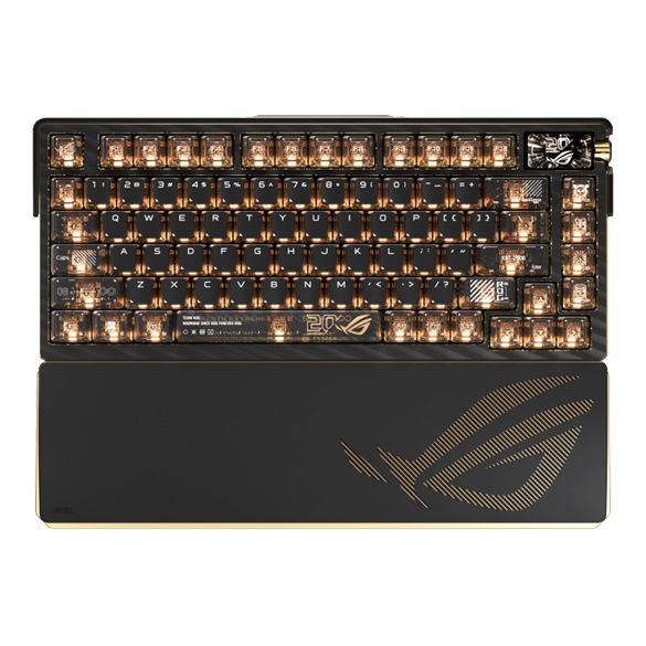 KBA-ROGAZOTH-EXED-20-SMSW ASUS ROG AZOTH EXTREME EDITION 20 STORM SWITCH - Gaming Keyborad, 75% gaming keyboard, ROG NX Snow, Tri-Mode (USB/RF 2.4GHz/BT 5), RGB, 8000Hz polling