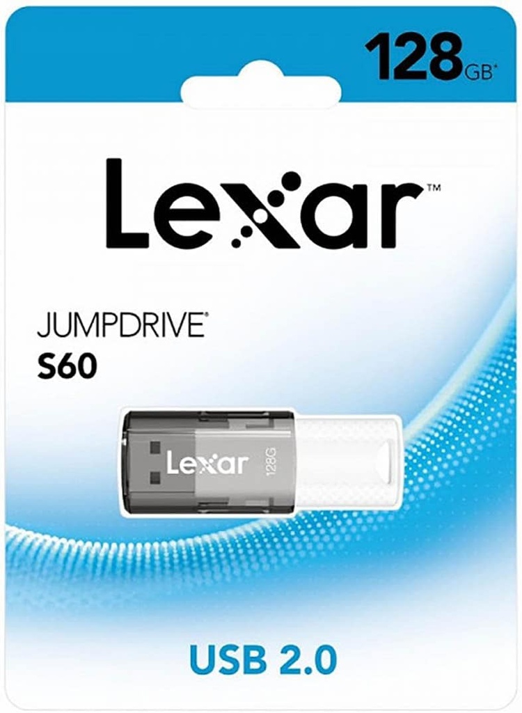 USL-JDS60-128GB [NR MODEL] Lexar S60 128GB JumpDrive® USB 2.0 Flash Drive provides stylish, high-capacity portable storage, allowing you to easily transfer, store