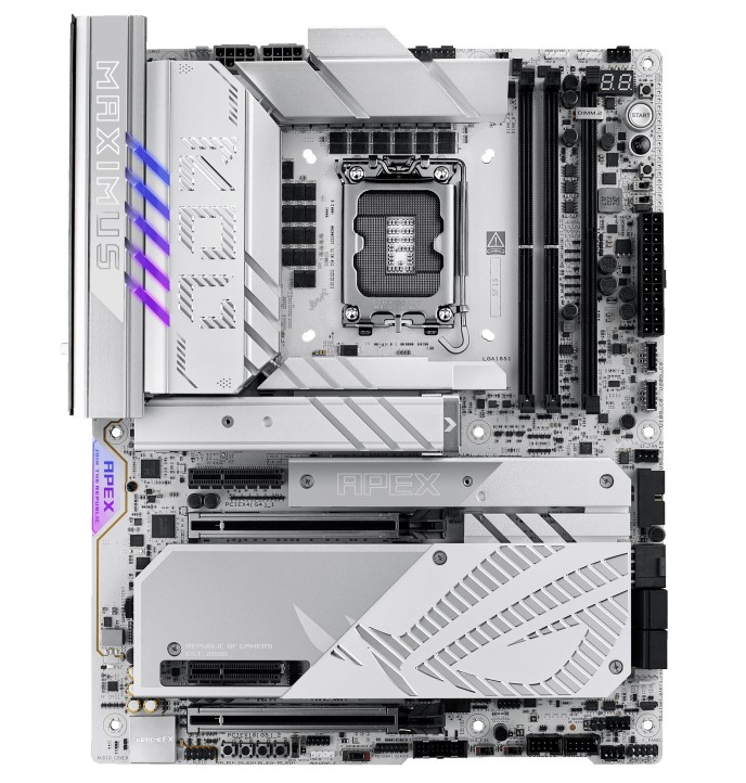MBA-Z890-ROGMAX-APEX ASUS ROG MAXIMUS Z890 APEX LGA1851 ATX Motherboard 96GB, 2x DDR5, 2 x PCIe 5.0 x16 slots, 6 x M.2 slots, 4 x SATA 6Gb/s