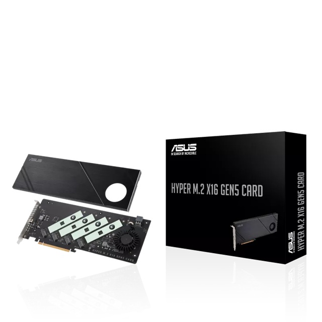 MBA-HYPER-M.2X16GEN5 ASUS HYPER M.2 X16 GEN5 CARD (PCIe 5.0/4.0) Supports up to four NVMe M.2 (2242/2260/2280/22110) devices at up to 512 Gbps for RAID functions