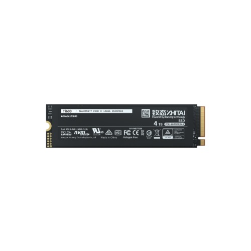 SDZT-ZTSS2EB07D23MC-1TB YMTC ZhiTai Ti600 SSD 1TB M.2 2280 YMTC QLC 3D NAND Flash PCIeTM Gen4 x4 NVMeTM 2.0 R/W 7,000MB/s 6,000 MB/s  400 TBW 5Y warranty (Bulk pack)