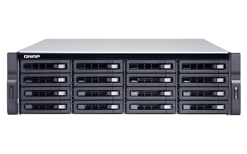 [TS-1683XU-RP-E2124-16G] TS-1683XU-RP-E2124-16G 16-Bay NAS, Intel Xeon E-2124 quad-core 3.3 GHz processor (burst up to 4.3 GHz), 16 GB UDIMM DDR4 (2 x 8GB), 16x 2.5"/3.5" SATA HDD/SSD