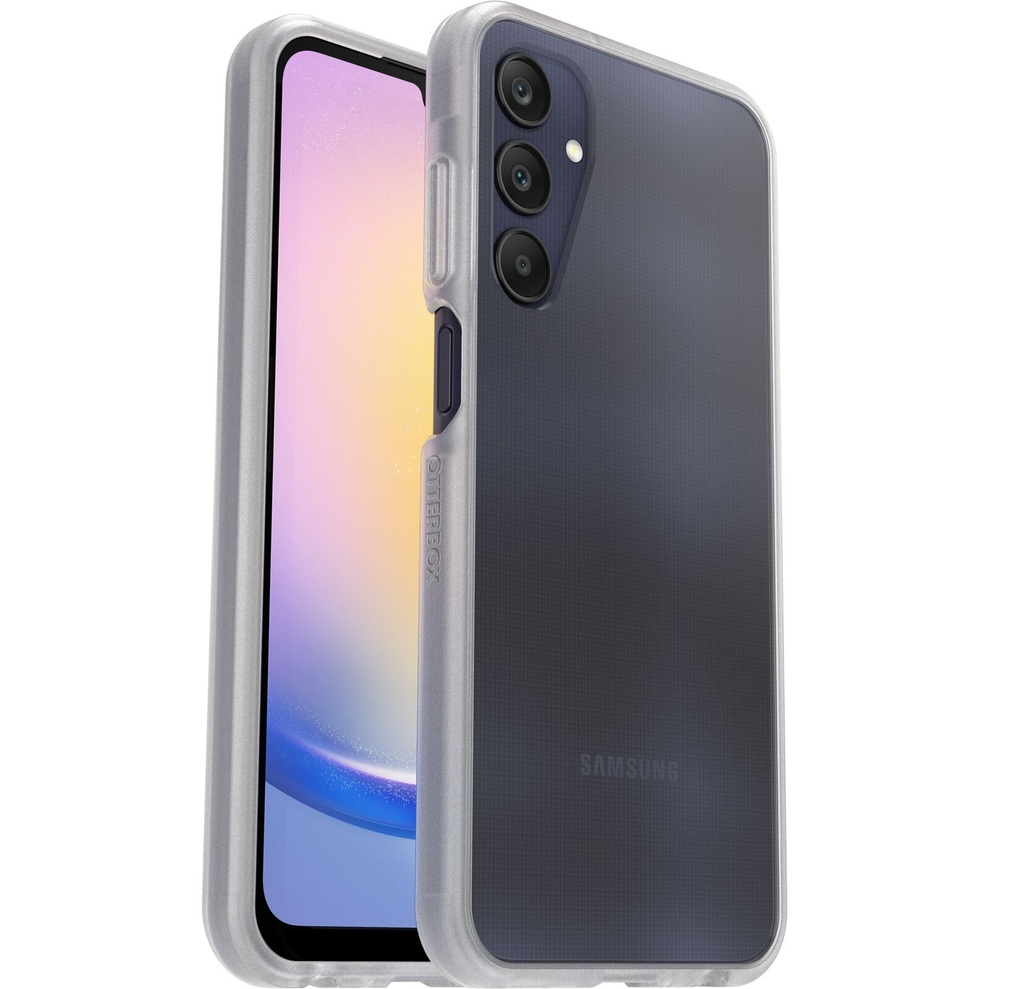 OtterBox React Samsung Galaxy A25 5G (6.5") Case - Clear (77-94110), DROP+ Military Standard, Wireless Charging Compatible, 7 Years Warranty