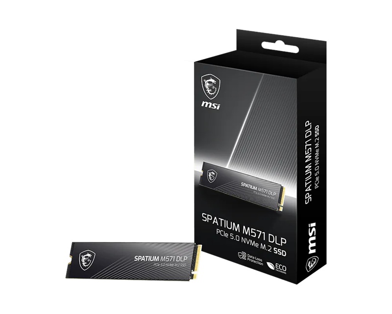 HBM-SPATIUM-M571DLP-4TB MSI SPATIUM M571 DLP PCIe 5.0 NVMe M.2 4TB, PCIe 5.0x4, NVMe 2.0, M.2 2280, Phison E28, 14500/11000MB/s, 2600K IOPS, 2800TBW, 5yr wty