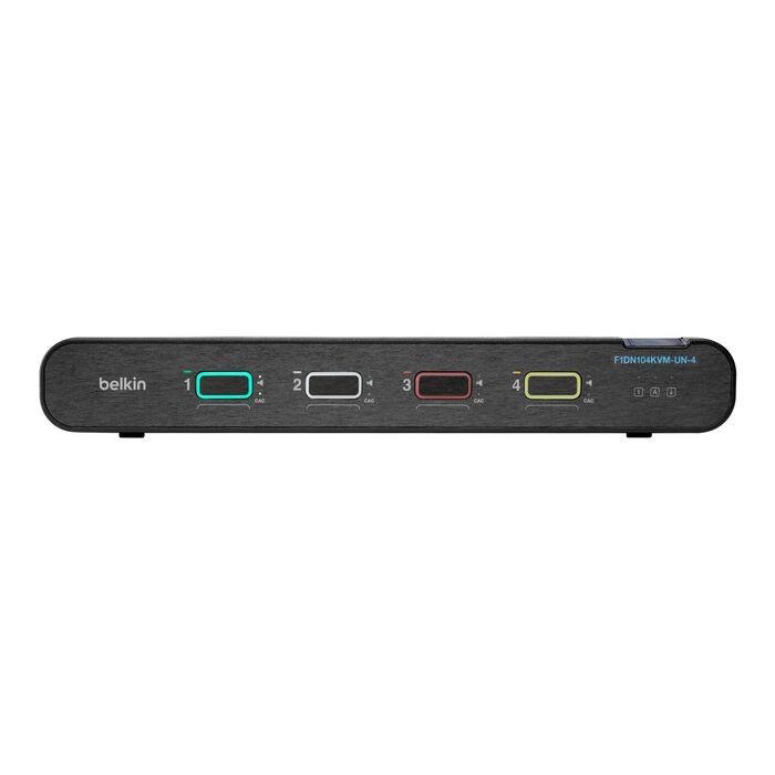 MPA-F1DN104KVM-HA-4 Belkin Universal 2nd Gen Secure KVM Switch, 4-Port Single Head w/ CAC - Black (F1DN104KVM-HA-4)