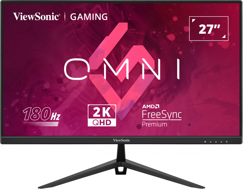 ViewSonic VX2728-2K 27" 2K QHD 2560 x 1440, 0.5ms, 180hz Super Clear IPS, HDR10, DP, HDMI, Adaptive Sync, VESA, Speakers Office  Gaming Monitor