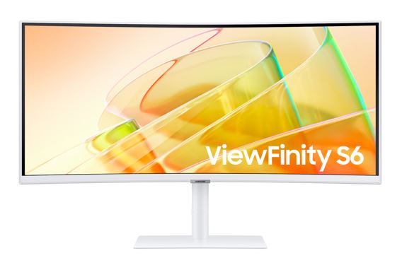 MNS-LS34C650TAEXXY Samsung 34' ViewFinity S65TC UWQHD Curved Monitor 100Hz 3440x1440 21:9 5ms HDR10 1000R DP HDMI USB-C Hub LAN VA Tilt HAS Swivel VESA White 3YR