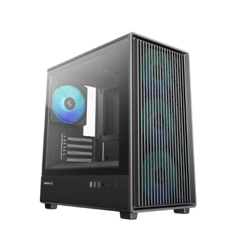 CAD-CC350-4F DeepCool CC350 4F Mid Tower Micro ATX Case. 4 Pre-installed Fans, USB3.0 x1, USB2.0 x2, Audio x1