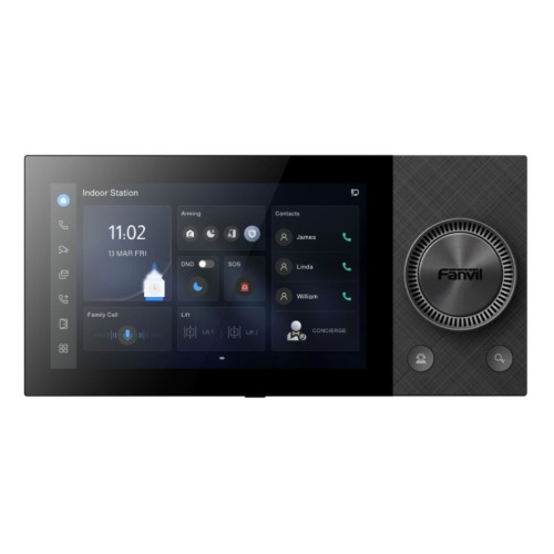 [IPF-I564W] IPF-I564W Fanvil i564W SIP indoor unit w/ tactile knob control,7-inch touchscreen,dual-band Wi‑Fi 6, 5W speaker,5m voice pickup,BLE access, RS485 inteface, RJ45