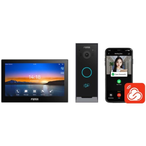 IPF-VIK-01 Fanvil VIK-01 video intercom kit with  i504W indoor unit, i60 door phone, Fanvil Link App, security alarm integration, multiple door access