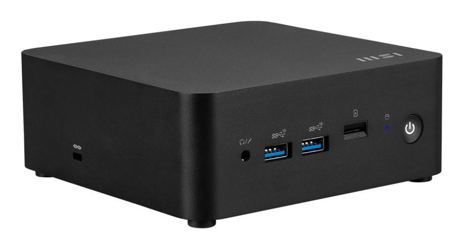 SYM-CUBINUCAI1UMG-010BAU MSI Cubi NUC AI 1UMG-010BAU Black, Barebone NUC Slim, Core Ultra 7 155H/Up to DDR5/dTPM/1*M.2/2*HDMI/2*TBT/2*LAN/Wifi6E/Switch Cable/3Y