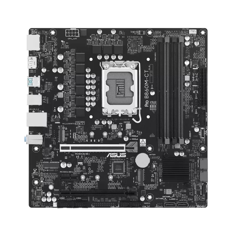 MBA-B860M-CT-CSM-PRO ASUS PRO B860M-CT-CSM-SI, Micro-ATX Motherboard, Intel B860, LGA1851, DDR5 256GB, PCIe 5.0, 2× M.2, 1GbE, Commercial BIOS