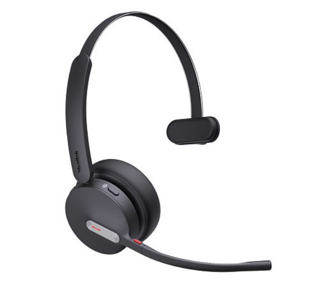 Yealink BH70 Bluetooth Wireless Mono Headset Teams USB-C, Microsoft Teams  UC Certified, 3-Mic Noise Cancellation, 35 Hours Talk Time