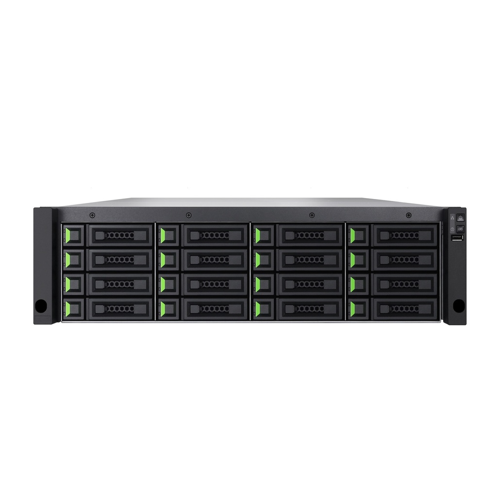 BAQS-XN8116D_8C QSAN XCubeNXT XN8116D_8C NXT, Dual Controller, Intel 8-core Xeon, DDR4 32GB, 10GbE SFP+*8, 3U16, GBIC*4, Rail kit, 5-Year Warranty