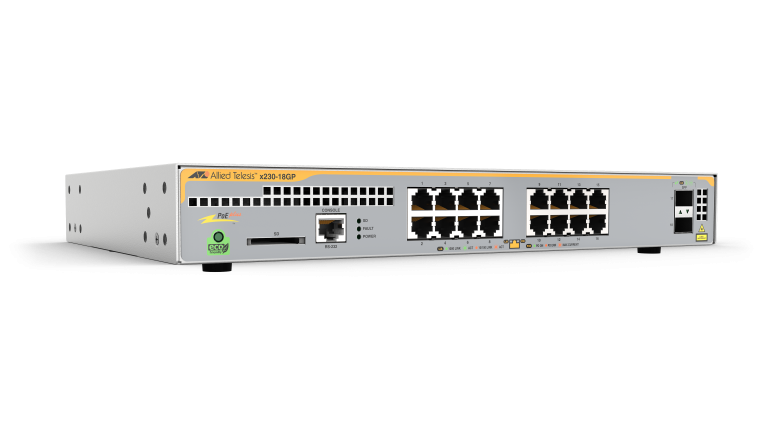 [AT-x230-18GP-40] AT-x230-18GP-40 L2+ switch with 16 x 10/100/1000T PoE ports and 2 x 100/1000X SFP ports AU Power Cord