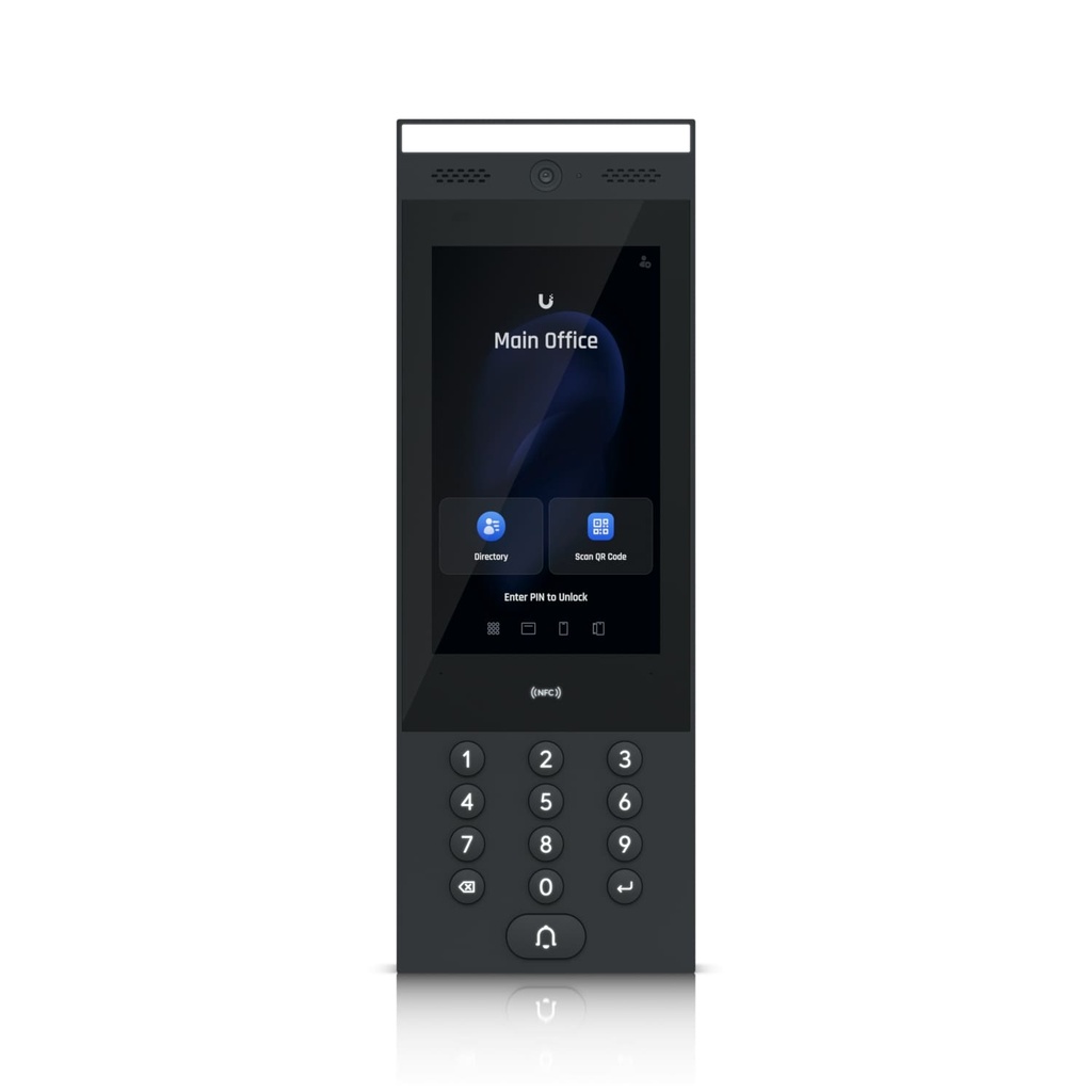 Ubiquiti Intercom,In/Outdoor Intercom Terminal, Manage Residential Commercial Building Entry Request, IP65, Bluetooth 4.2/ NFC Connect, 2Yr Warr