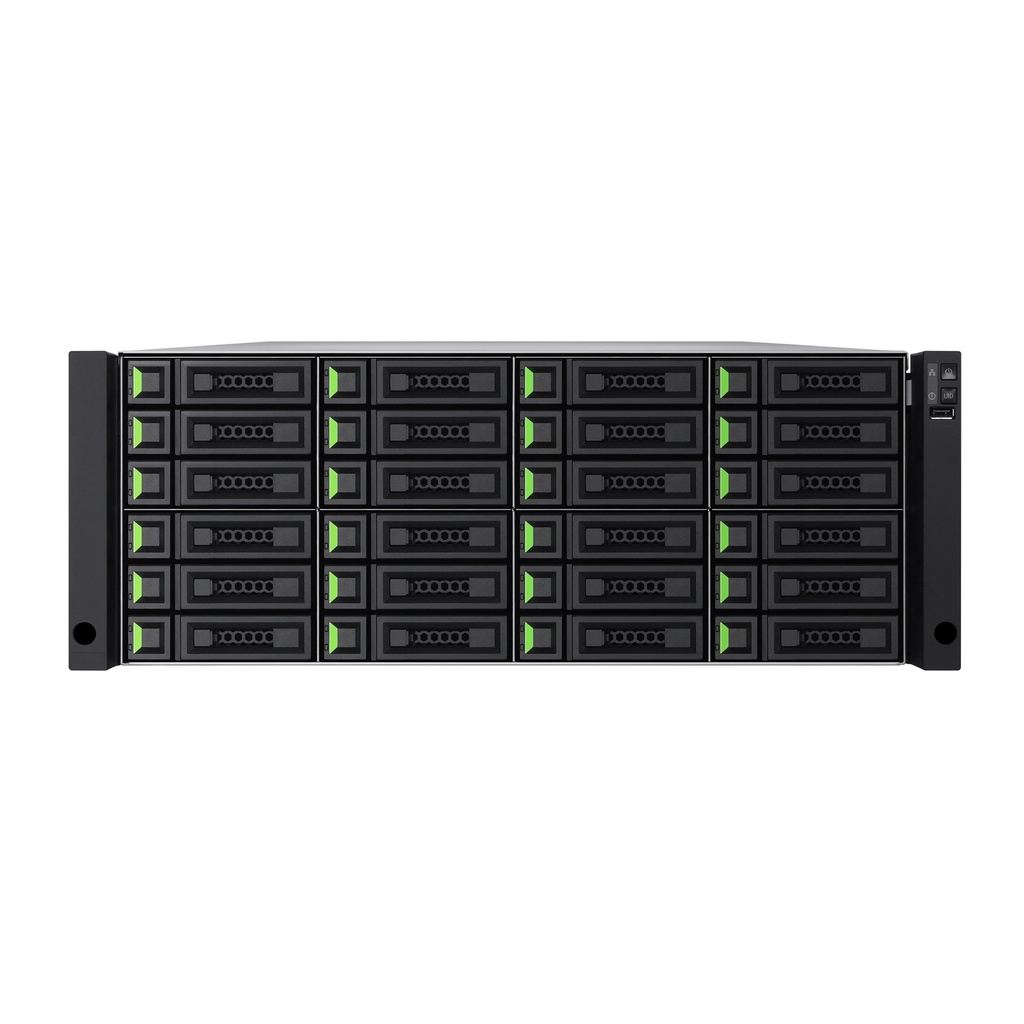 BAQS-XS5324D_8C QSAN XCubeSAN XS5324D_8C 4U24, Dual-Controller SAN System, Max 512GB RAM, 8-ported 10GbE SFP+ iSCSI with optical transceivers x 4, 3-Year Warranty