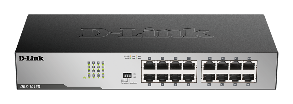 [DGS-1016D] DGS-1016D 16 Port Copper Gigabit Switch (Desktop Size)