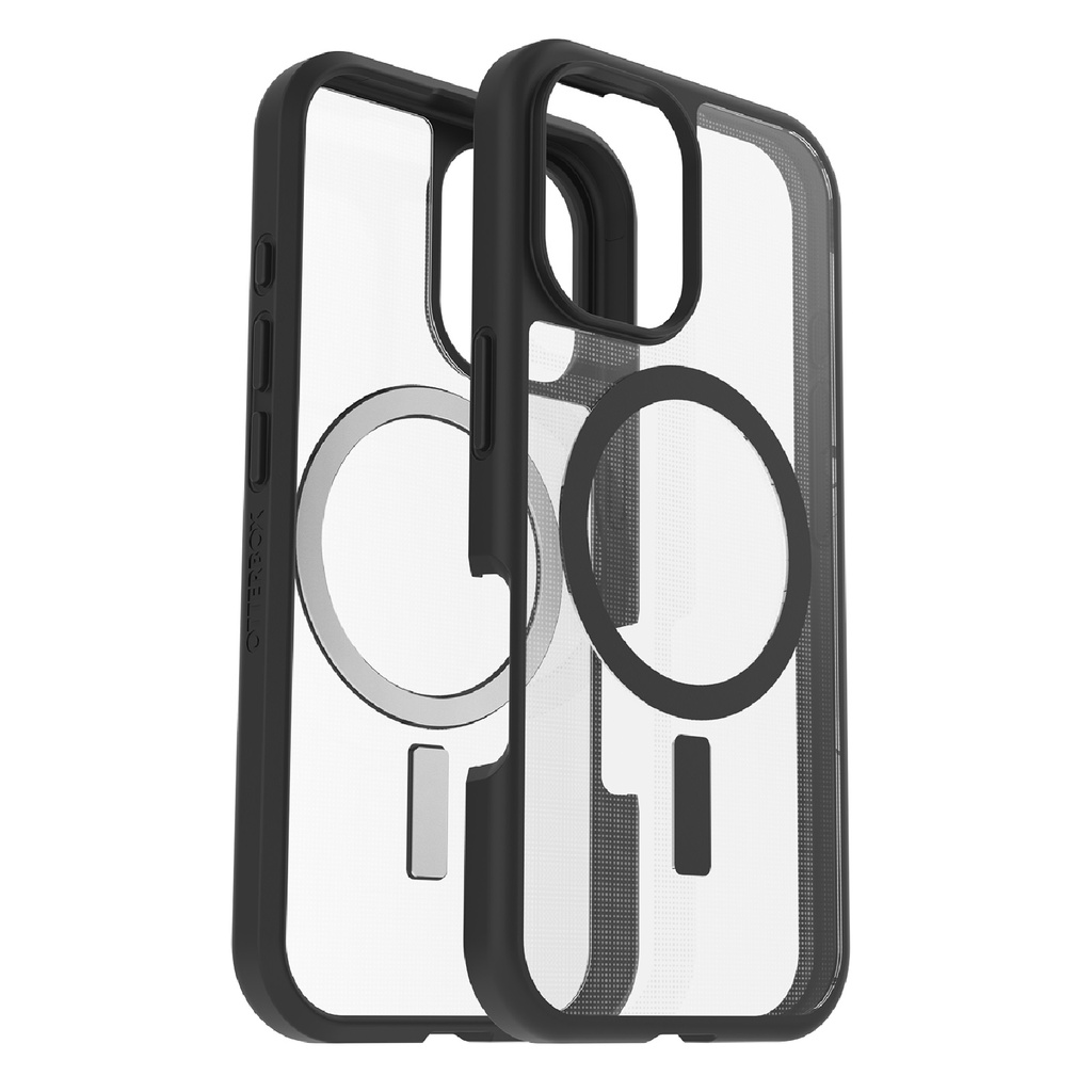 OtterBox React MagSafe Apple iPhone 16 (6.1") Case Clear/Black - (77-96243),DROP+ Military Standard,Hard case with Soft Grip Edges, 7 Years Warranty