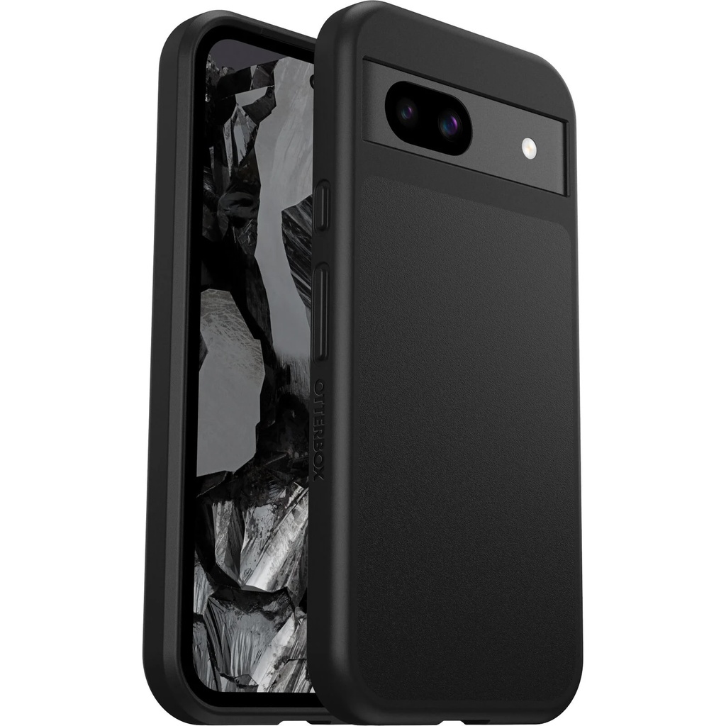 OtterBox React Google Pixel 8A (6.1") Case Black - (77-95308), DROP+ Military Standard,Raised Edges,Hard Case, 7 Years Warranty