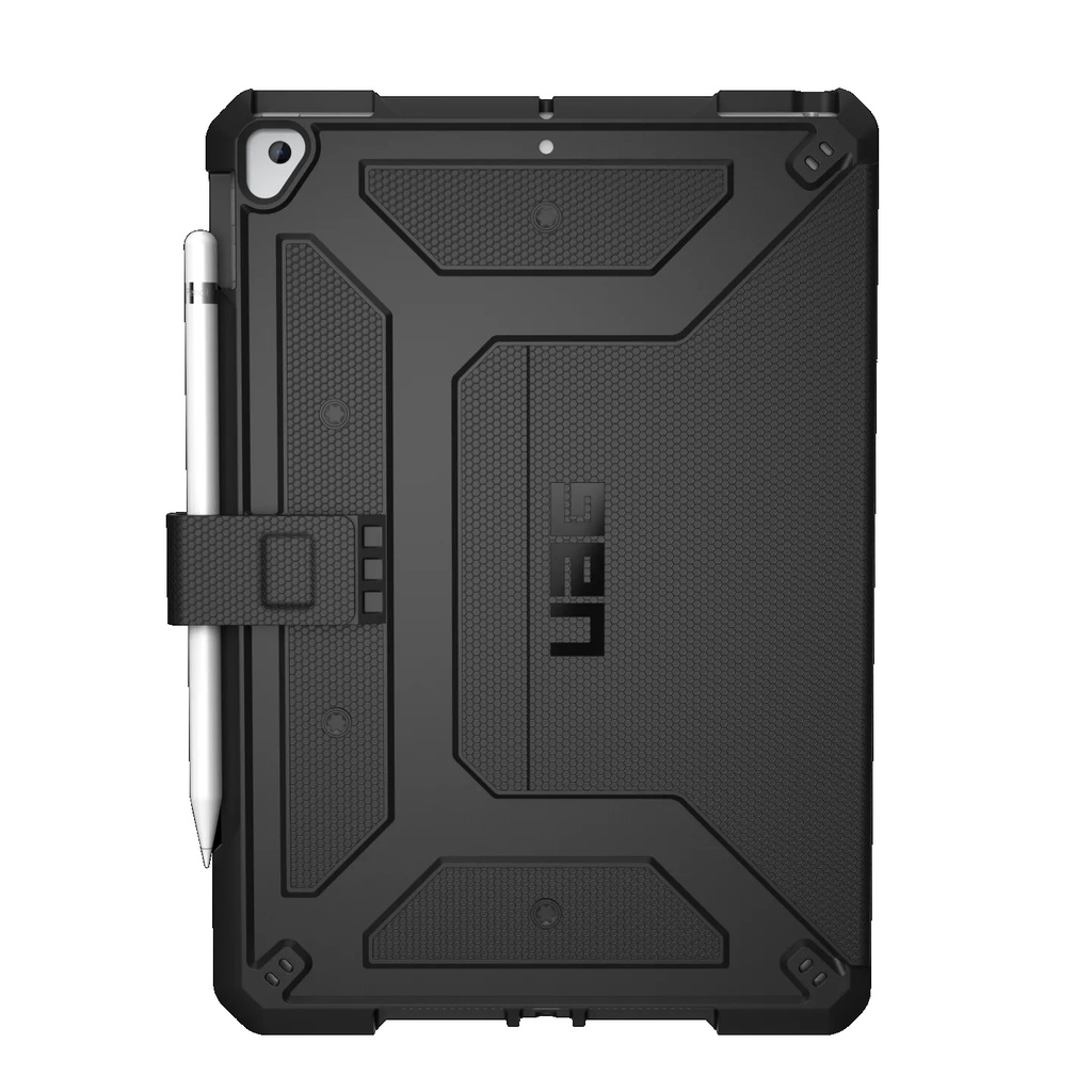 UAG Metropolis Apple iPad (10.2") (9th/8th/7th Gen) Folio Rugged Case - Black(121916114040), DROP+ Military Standard, 1 Year Warranty