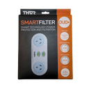 [011.165.1140] 011.165.1140 Thor Smart Filter DUO+ | 2 Outlet Smart Filter Surge Protected Power Board