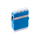 [015.002.0080] 015.002.0080 LC OS1/OS2 Singlemode Through Coupler Flangeless Quad Ceramic Sleeve | Blue