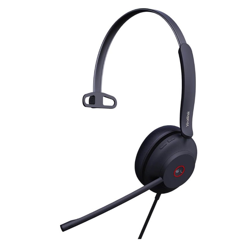 Yealink UH37 Mono USB Wired Headset, UC, USB-C/A, 35mm Speaker, Busylight, Leather Ear Cushion,HD Audio, 2Mic Noise Killer, Microsoft Teams  UC