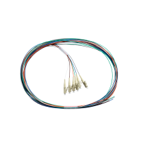 [015.012.1405] 015.012.1405 Fibre Pigtail LC OM4 Multimode 2m - 6 Pack Rainbow. Backward Compatible With OM3