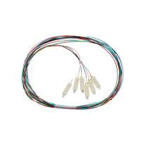 [015.012.1407] 015.012.1407 Fibre Pigtail SC OM4 Multimode 2m - 6 Pack Rainbow. Backward Compatible With OM3