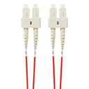 [FL.OM4SCSC1.5MR] FL.OM4SCSC1.5MR 1.5m SC-SC OM4 Multimode Fibre Optic Patch Cable: Red