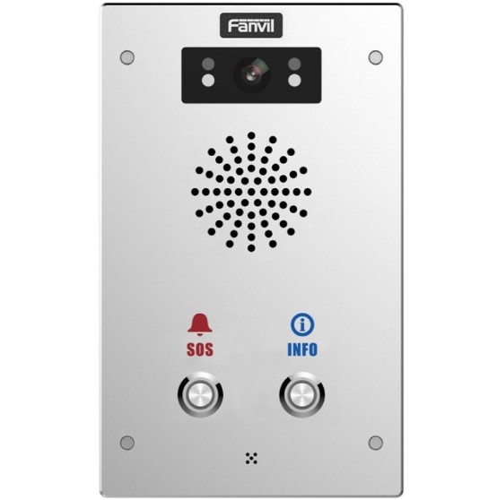 Fanvil I16SV02P Outdoor Video SIP Intercom Water  dust proof SIP Intercom IP65 (2 button), Built-in HD camera, HD voice, built-in 3W speaker TF card