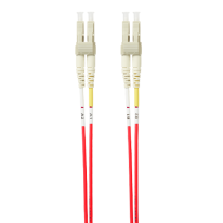 [FL.OM4LCLC1MR] FL.OM4LCLC1MR 1m LC-LC OM4 Multimode Fibre Optic Patch Cable: Red