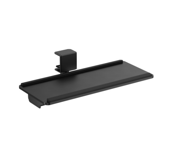 Brateck KBT11-01 CLAMP-ON SIT-STAND KEYBOARD TRAY WITH WRIST REST  STORAGE DRAWER (BLACK) (LS)