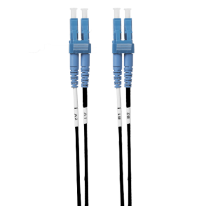 [FL.OS2LCLC05MBL] FL.OS2LCLC05MBL 0.5m LC-LC OS1 / OS2 Singlemode Fibre Optic Cable: Black