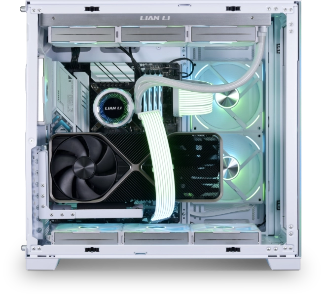 [G89.VG4-4W.00] G89.VG4-4W.00 Lian Li  Universal 4 Slots Vertical GPU Kit with Gen 4 Riser White