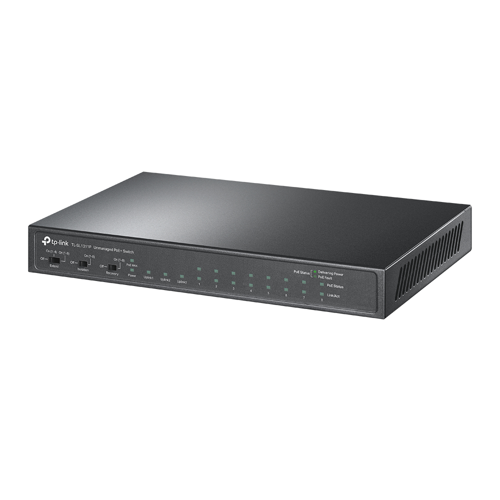 [TL-SL1311P] TL-SL1311P TP-Link  | 8 Port 10/100Mbps + 3 Port Gigabit Desktop Switch with 8 Port PoE+