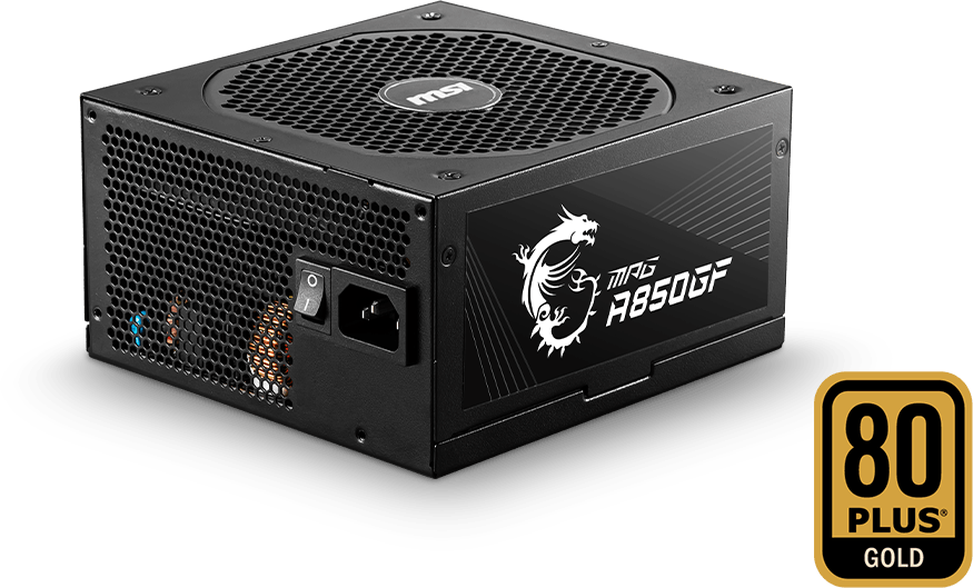 [MPG A850GF] MPG A850GF 850W 80+ Gold Fully Modular Power Supply PSU