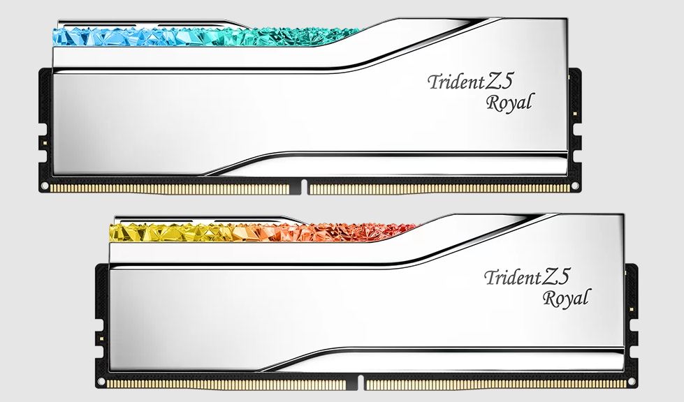 G.SKILL F5-8400J4052G24GX2-TR5S 48GB (2 x 24GB)/ XMP 3.0/ DDR5 8400 MT/s/ Timings 40-52-52-134/ Voltage 1.4V/ TZ5 ROYAL S. Intel XMP 3.0