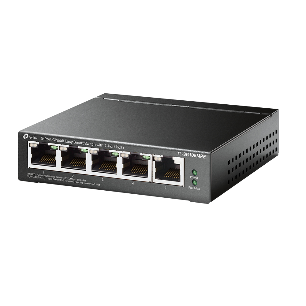 [TL-SG105MPE] TL-SG105MPE TP-Link  | 5-Port Gigabit Easy Smart Switch with 4-Port PoE+
