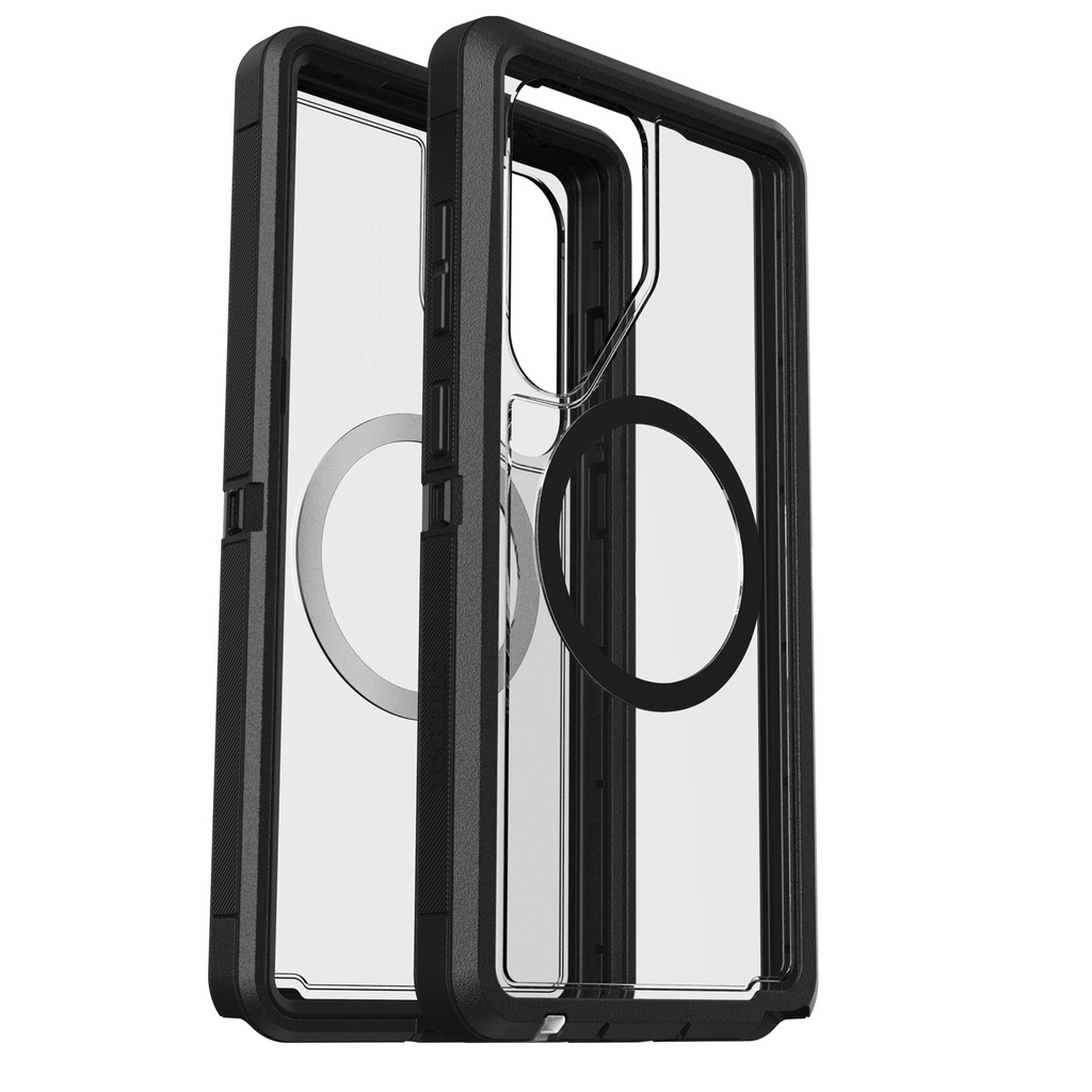 OtterBox Defender XT Clear Magnet Samsung Galaxy S25 Ultra 5G (6.9") Case Dark Side Clear/Black-(77-97584),DROP+ 7X Military Standard,7 Years Warranty