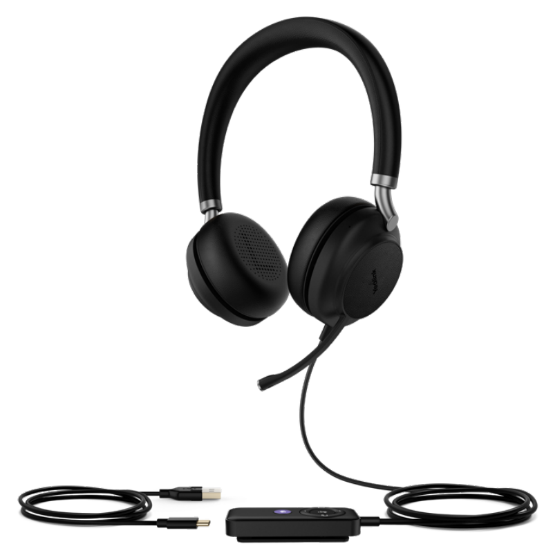 [6938818308695] 6938818308695 Yealink UH38 Dual Mode USB and Bluetooth Headset, USB-A,Teams Call Controller with Built-In Battery Dual Noise-Canceling Mics, Busy Light, *LS*