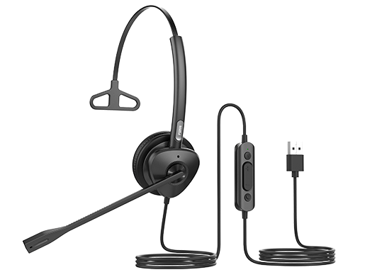 [IPF-HT301U] IPF-HT301U Fanvil HT301-U USB Mono Headset - OverThe Head Design, Suit For Small Office, Home Office (SOHO) Or Call Center Staff - USB Connection