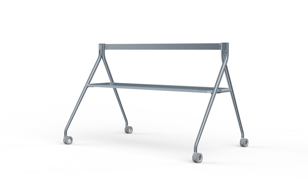 [6938818316454] 6938818316454 Yealink Floorstand for MeetingBoard 86" with Tray,Perfect fit for Yealink MeetingBoard 86",Wheeled for easy transport Stable, White, EOS