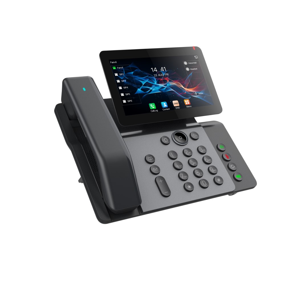 Fanvil V66 Pro Premium IP Phone,  20 SIP lines, HD voice, 7-inch high-definition color "floating smart screen",  built-in Bluetooth  Wi-Fi